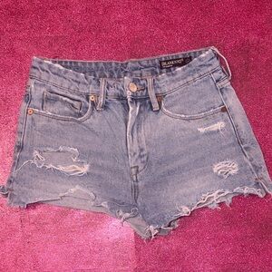 Blank NYC Women's Ripped Jean Shorts - Light Blue